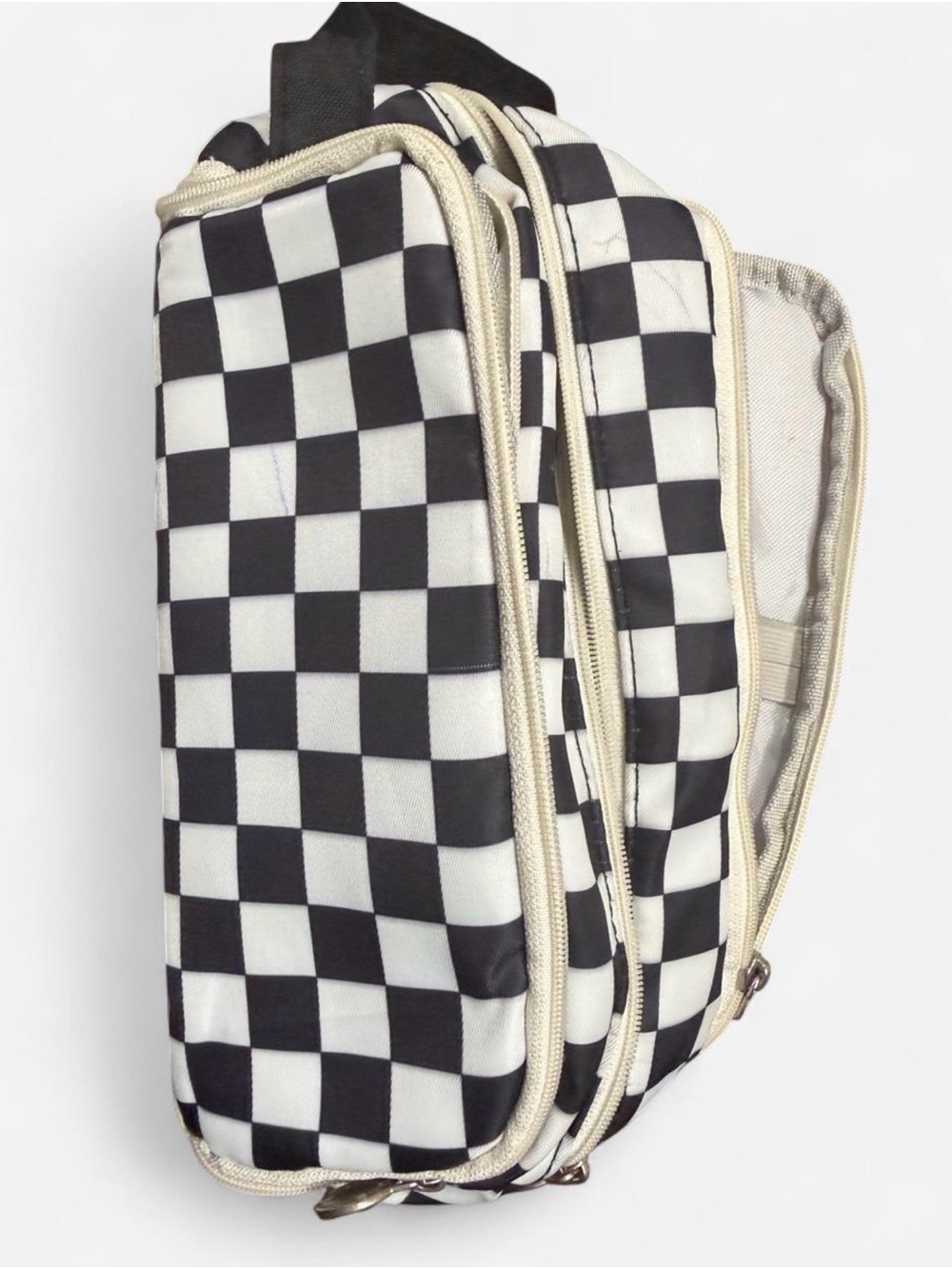 Checkerboard Black & White Men’s Travel Bag